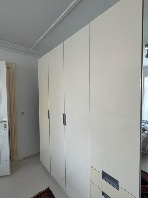 6x Deuren en 4x lades pax kast beige Fardal hoogglans, Huis en Inrichting, Kasten | Kledingkasten, Zo goed als nieuw, 200 cm of meer