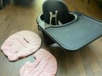 Stokke Steps zwarte baby inzet, dienblad en roze kussentjes, Ophalen, Gebruikt, Meegroeistoel