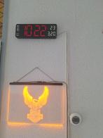 Digitale Wandklok met Datum en Temperatuur, Ophalen of Verzenden, Nieuw, Digitaal, Wandklok