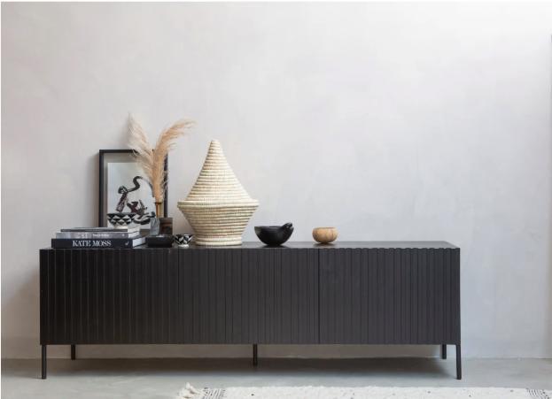 WOOOD Grand Gravure tv meubel, grenen, 180cm breed, Huis en Inrichting, Kasten | Televisiemeubels, Zo goed als nieuw, Minder dan 100 cm