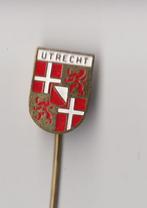Utrecht Provincie wapen koper speldje, Verzamelen, Speldjes, Pins en Buttons, Gebruikt, Niet vindbaar, Niet vindbaar, Speldje of Pin