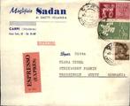 Italië - Express - Frankering - 1962, Postzegels en Munten, Brieven en Enveloppen | Buitenland, Ophalen of Verzenden, Envelop