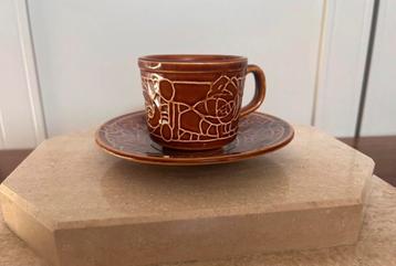 Vintage Tams England koffiekop + schotel – jaren 70 retro beschikbaar voor biedingen