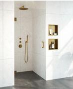 Complete profielloze douchedeur 90cm goud, Doe-het-zelf en Verbouw, Sanitair, Nieuw, Glas, Douche, Ophalen