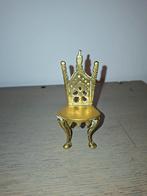 Vintage messing miniatuur stoeltje, Ophalen of Verzenden, Poppenhuis