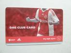 Dagclubcard  Ajax. 2010/2011  Rode achterkant  vele clubs, Ophalen of Verzenden, Gebruikt, Ajax, Overige typen