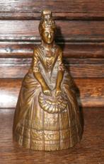 Brons/koper antieke tafelbel, goed en fijn gegoten. H 10 cm, Antiek en Kunst, Ophalen of Verzenden