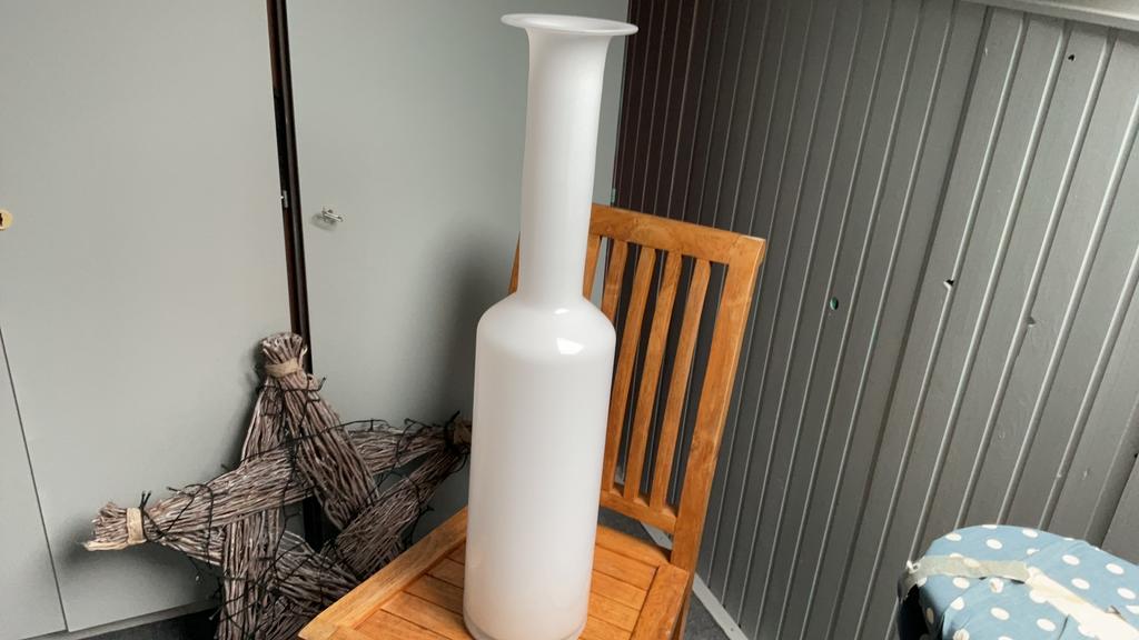 Grote vaas melkglas 80 cm, Ophalen of Verzenden, Zo goed als nieuw