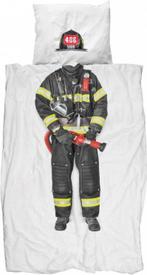 Snurk dekbedovertrek brandweer, Gebruikt, Wit, Dekbedovertrek, Ophalen of Verzenden