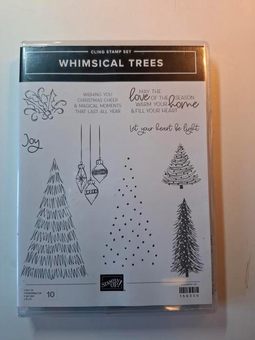 Stampin up stempelset en bijbeh. stansen: whimsical trees, Hobby en Vrije tijd, Stempelen, Zo goed als nieuw, Ophalen of Verzenden