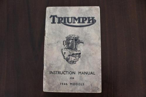 Triumph 1946 models motorcycle instruction manual, Motoren, Handleidingen en Instructieboekjes, Triumph, Ophalen of Verzenden