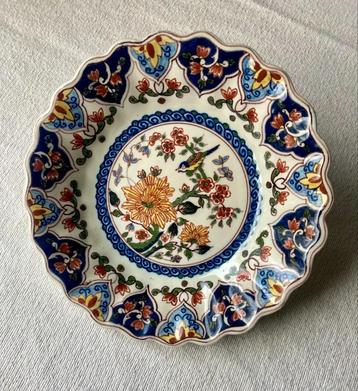 Wandbord Tichelaar Makkum – bloem en vogel decor beschikbaar voor biedingen