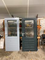 4 hardhouten buitendeuren rechts draaiend. 88x201.5, Ophalen of Verzenden, 200 tot 215 cm, Glas, Buitendeur