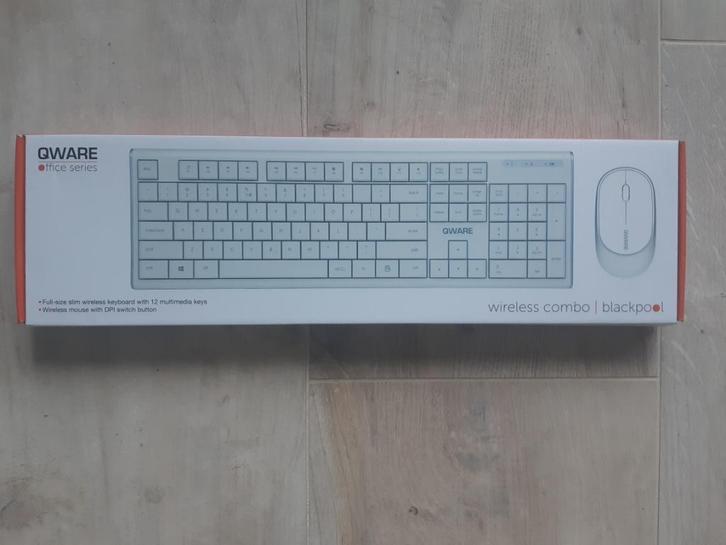 QWARE Toetsenbord en muis (draadloze set), Computers en Software, Toetsenborden, Nieuw, Qwerty, Draadloos, Toetsenbord en muis-set