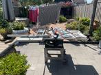 Metabo zaagtafel met alle toebhoren en 7 zaagbladen, Doe-het-zelf en Verbouw, Ophalen, Gebruikt, Cirkelzaag, 70 mm of meer