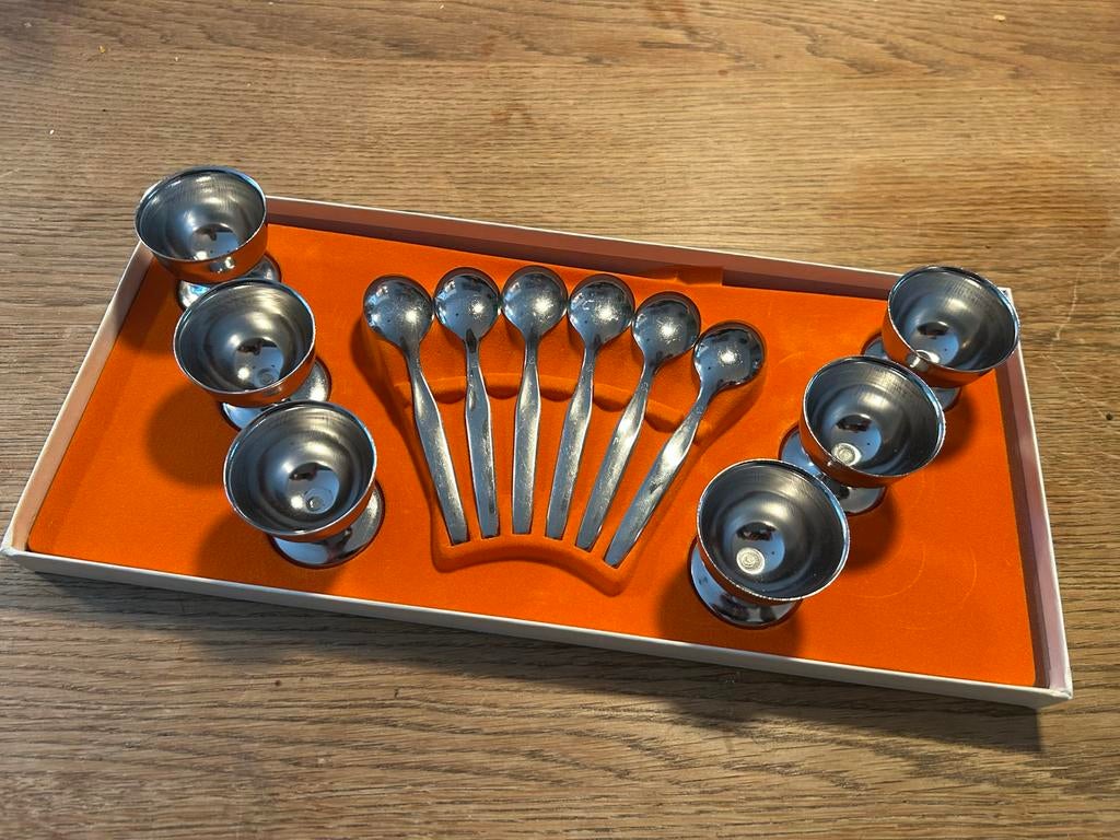 Degrenne RVS Eierdopjes Set - Originele Verpakking, Overige materialen, Overige typen, Nieuw, Ophalen of Verzenden