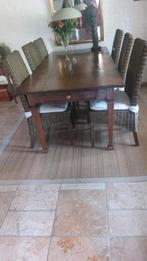 6 eetkamerstoelen, naturel, Ophalen, Riet of Rotan, Gebruikt, Bruin