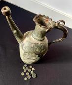 Bodemvondst-Romeinse bronzen wijnkan- Claudius Munten, Antiek en Kunst, Ophalen of Verzenden