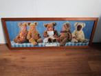 anne geddes poster in lijst 5 baby s in beren outfit 95 x 35, Ophalen, Gebruikt, Oorspronkelijke maker, 75 tot 100 cm