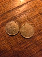 Set van 2 Spaanse 5 Pesetas Munten, Ophalen, Gestempeld