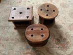 Drie voetenbankjes, Ophalen of Verzenden, Zo goed als nieuw, Hout