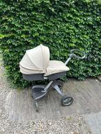 Stokke Xplory compleet met reiswieg en kinderwagen, Kinderen en Baby's, Kinderwagens en Combinaties, Gebruikt, Verstelbare duwstang