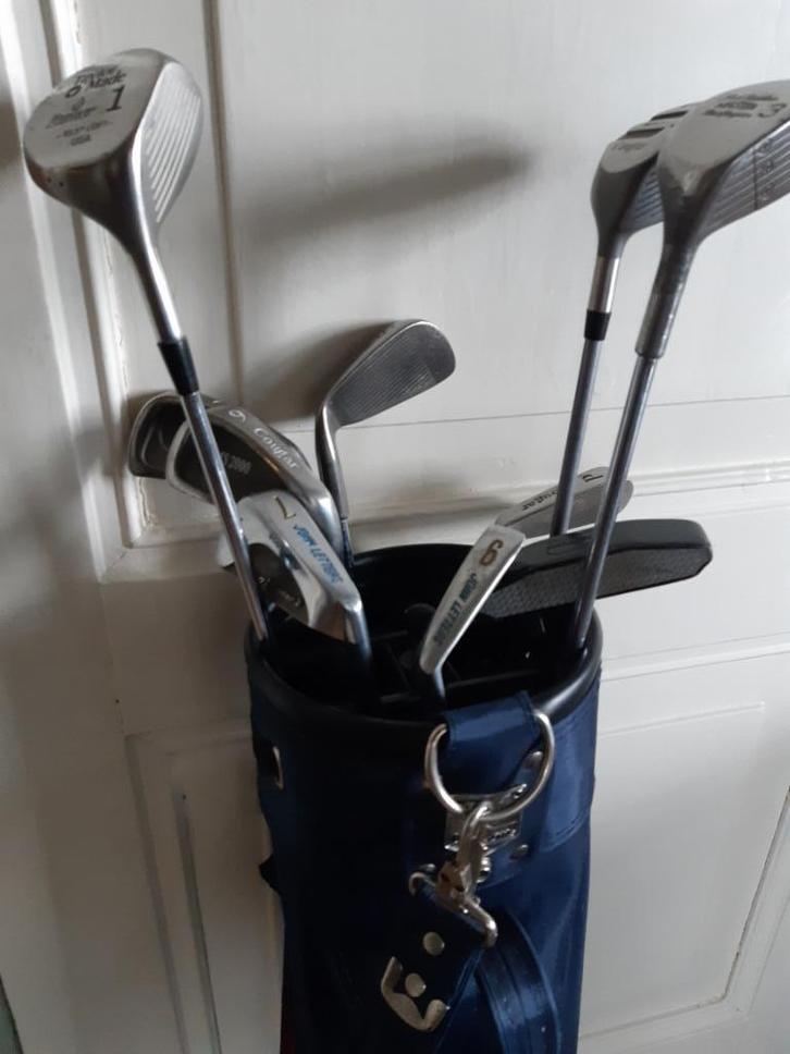 Golfset ijzers 45679P, Driver Taylormade, Wilson tas, W3 W3, Sport en Fitness, Golf, Gebruikt, Set, Ophalen of Verzenden