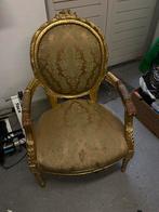 Vergulde Louis XV Fauteuil, Antiek en Kunst, Antiek | Meubels | Stoelen en Banken, Ophalen