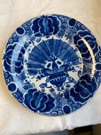 Antiek Delftsblauw Pauwenbord, Ophalen of Verzenden