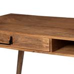 Retro Vintage Mangohouten Bureau Industrieel, Info@dehanzeherten.nl, Nieuw, Ophalen of Verzenden, De Hanze Herten