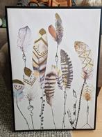 Schilderij met veren en goud, Ophalen