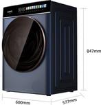 Space Pro CHiQ, wasmachine 10 kg CW106581AX, Ophalen, 1200 tot 1600 toeren, Minder dan 85 cm, -