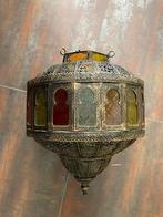 Oosterse hanglamp gekleurd glas, Huis en Inrichting, Lampen | Hanglampen, Minder dan 50 cm, Glas, Oosters, Zo goed als nieuw