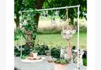 Tuintafel sierstang en tafelklem wit, Ophalen, Nieuw