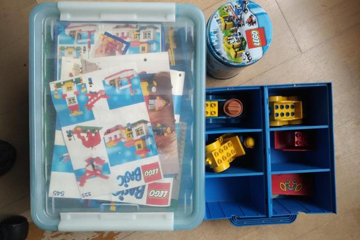 LEGO Basic 525 545, opbergdoos, blik met opdruk, los Duplo, Kinderen en Baby's, Speelgoed | Duplo en Lego, Gebruikt, Lego, Complete set