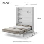 Concept opklapbed verticaal - 160x200 - Wit, Niet ingevuld, Niet ingevuld, Niet ingevuld