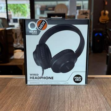 Qware wired foldable headphone – BLACK | NEW beschikbaar voor biedingen