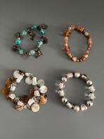 Kralen armbanden 4 stuks, Ophalen of Verzenden, Zo goed als nieuw, Overige materialen, Met bedels of kralen