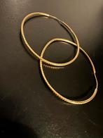 50 mm gouden oorbellen creolen 18k, Ophalen of Verzenden, Zo goed als nieuw, Goud, Neuspiercing