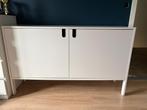 2 Witte Kastjes met Zwarte Handgrepen, Huis en Inrichting, Kasten | Dressoirs, Ophalen, Overige materialen, Gebruikt, 100 tot 150 cm