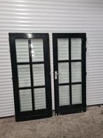 Openslaande deuren hardhout, Doe-het-zelf en Verbouw, Deuren en Horren, Ophalen, Gebruikt, 120 cm of meer, Minder dan 200 cm