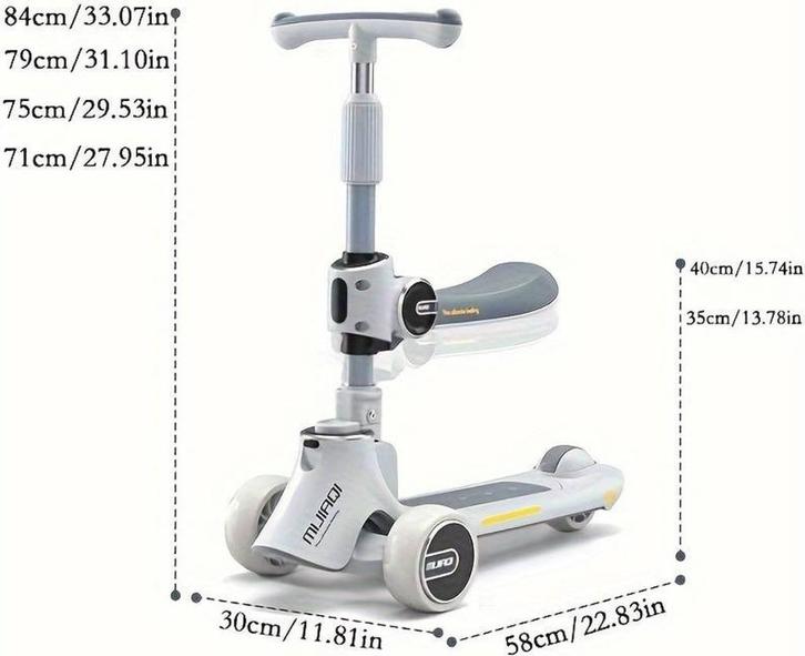 Step zitjes kinderscooter loopfiets LED muziek, Kinderen en Baby's, Speelgoed | Buiten | Voertuigen en Loopfietsen, Nieuw, Loopfiets