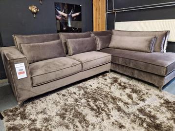 Voorraad Actie | Velvet hoekbank Lounge | Showroom Utrecht