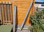 Beton paal, onderlaken en rest schutting hout., Tuin en Terras, Ophalen, Gebruikt, Hout