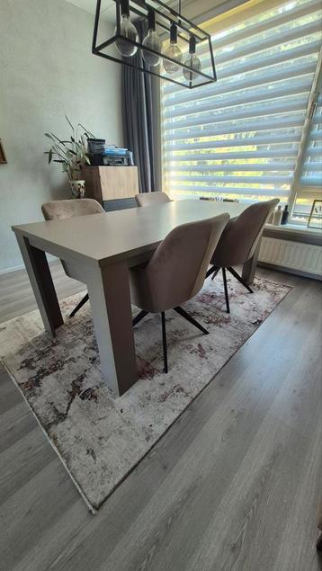 Eettafel 180x90cm Taupe/grijs - Gebruikt beschikbaar voor biedingen