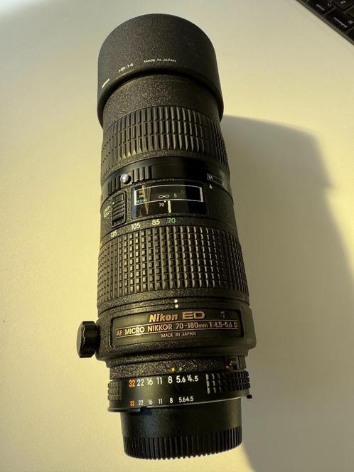Uiterst zeldzame Nikkon 70-180 mm micro macro zoomlens, Audio, Tv en Foto, Fotografie | Lenzen en Objectieven, Gebruikt, Macrolens