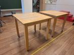 Houten tafels op wieltjes, Ophalen, Gebruikt, 60 cm of meer, Rechthoekig