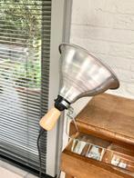 Vintage klemlamp HEMA. Metaal met hout, jaren 90, Gebruikt, Ophalen of Verzenden, Minder dan 50 cm, Metaal