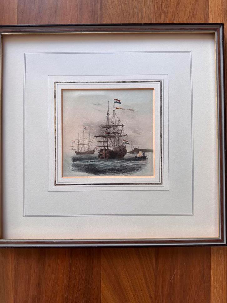 Ingekleurde lithografie Carel Christaan Last, Antiek en Kunst, Kunst | Etsen en Gravures, Ophalen of Verzenden