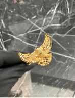 21k Gouden Adelaar Ring, Ophalen of Verzenden, Goud, Dame